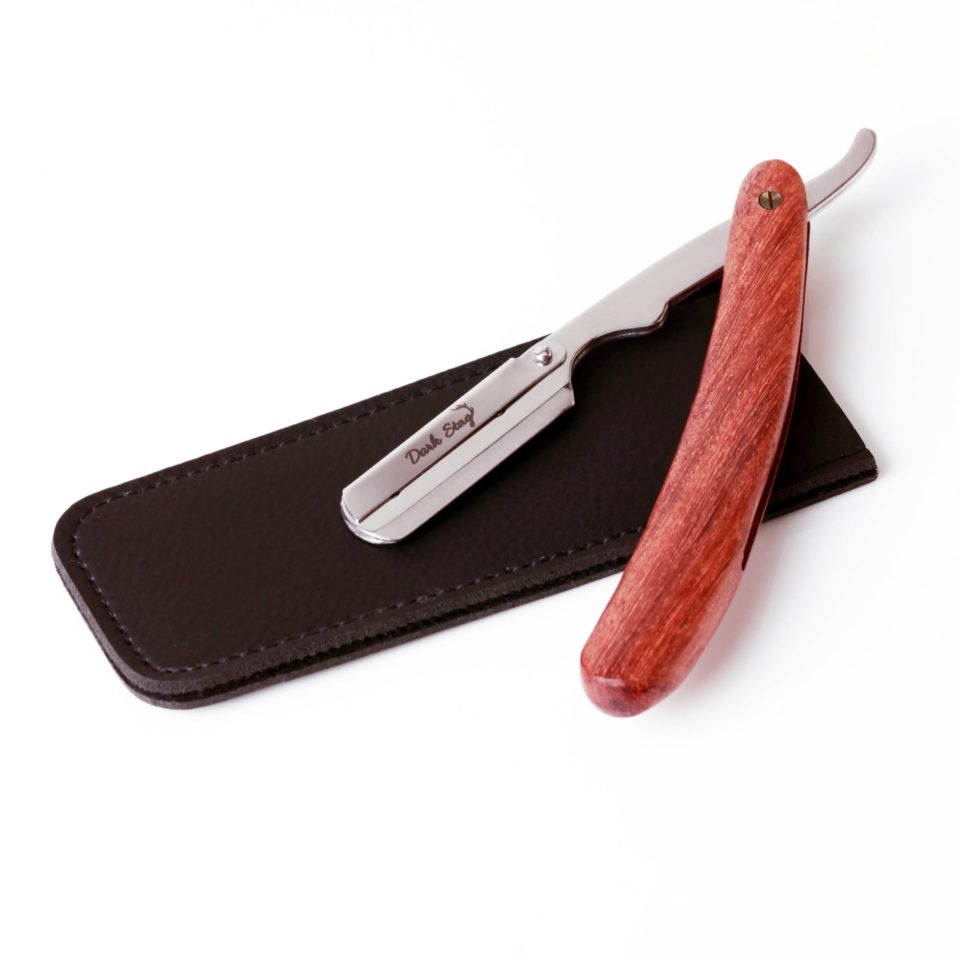 Straight Replaceable Blade Razor (Shavette) Dark Stag