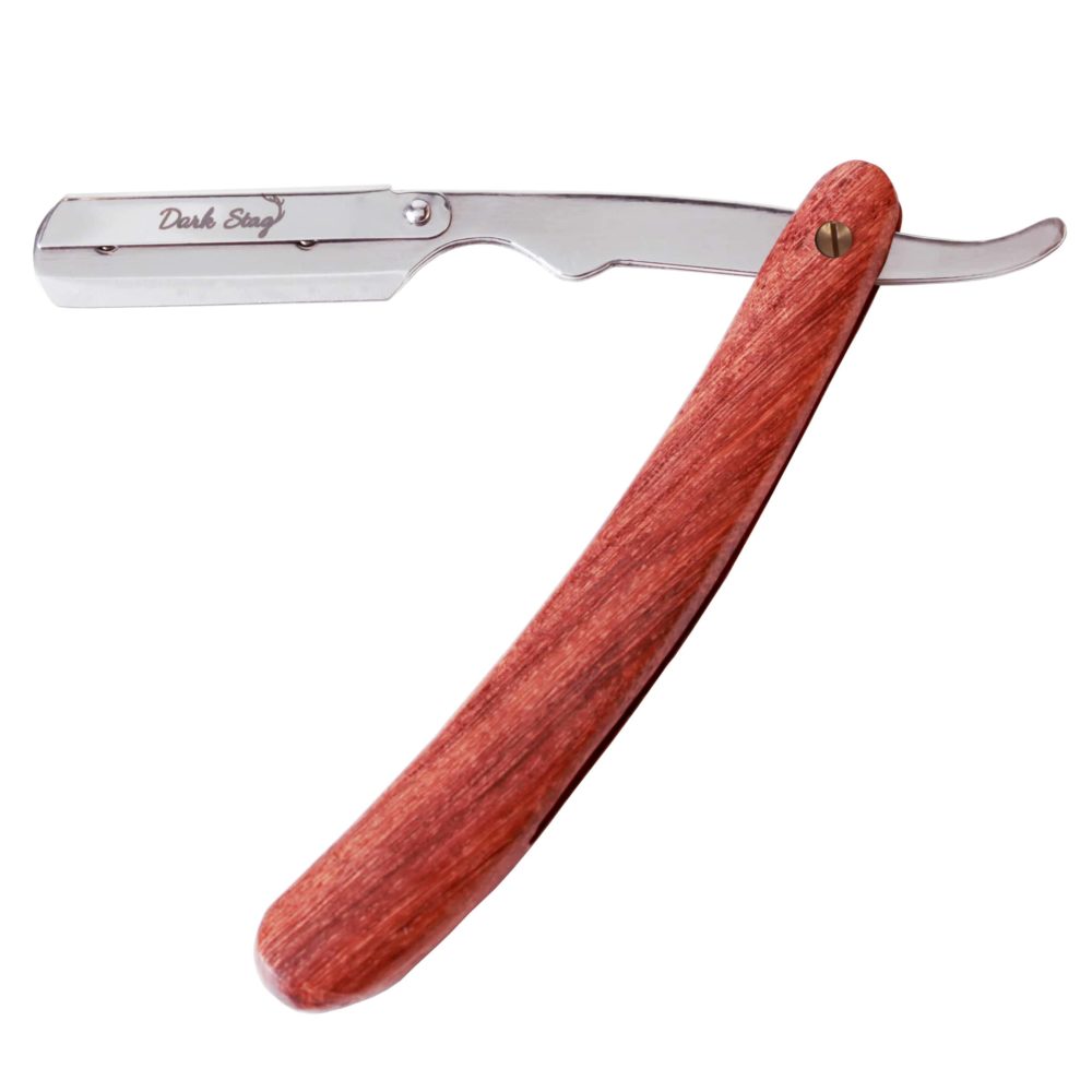 Straight Replaceable Blade Razor (Shavette) - Dark Stag