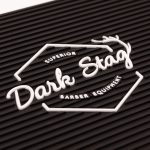 The Dark Stag Rubber Barber Station Mat close-up 2