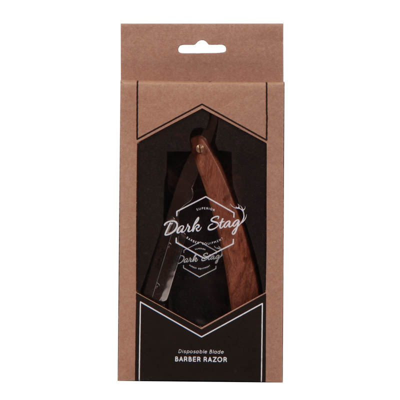 Straight Replaceable Blade Razor (Shavette) | Dark Stag