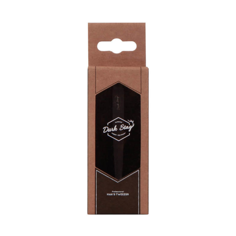 Matte Black Barber Tweezers Dark Stag