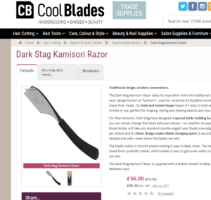 The Dark Stag Kamisori Razor is now available from CoolBlades! Check out their listing here